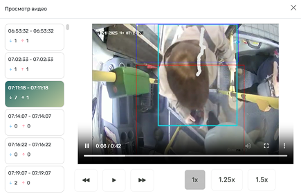 Видеофиксация пассажиропотока с помощью программы Контролер